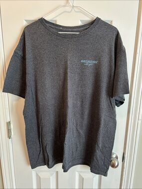 Simply Southern Men’s Dark Charcoal Short Sleeve Tee with Teal Logo